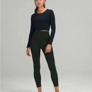 Lululemon Athletica Ebb to street Navy Long Sleeve Top